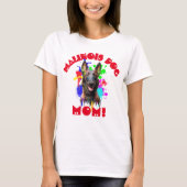 マリノワママ犬最高の愛犬ママ Tシャツ (正面)