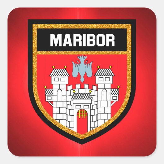 マリバー国旗 スクエアシール (正面)