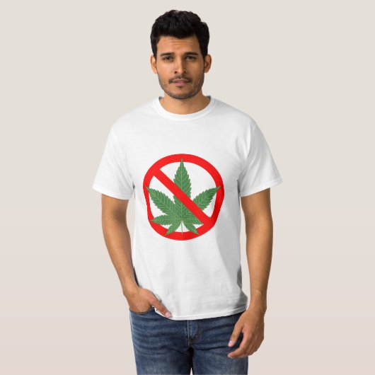 マリファナは大麻を禁止しません Tシャツ (正面フル)
