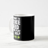 マリファナ吸引 ゴルフ好き ゴルファー 大麻  コーヒーマグカップ (正面左)