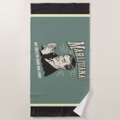 マリファナ: 2番目の手の煙を落ち着ける ビーチタオル (正面)