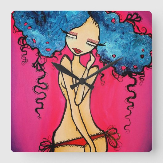 マリブの柱時計 スクエア壁時計 (正面)