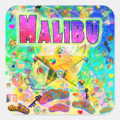 マリブエポックアワーステッカー スクエアシール (正面)