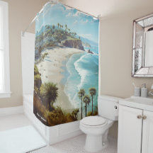 マリブカリフォルニアアートヴィンテージイラストレーション旅行