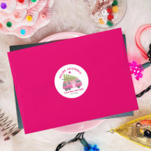 マリブカリフォルニアクリスマスツリーファームピンクRV