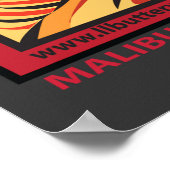 マリブカリフォルニアサーフブレイクサーフィン ポスター (角)