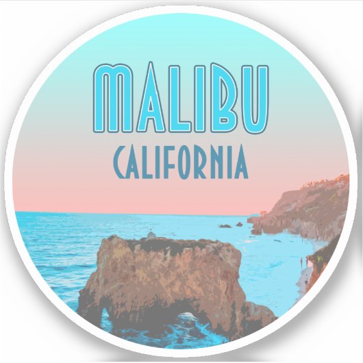 マリブカリフォルニアマタドールビーチヴィンテージ シール (正面)