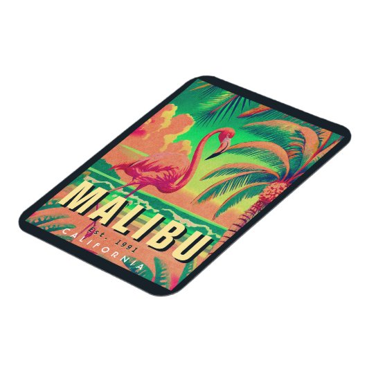 マリブカリフォルニアレトロサンセットデミディーズ1950s マグネット (左側)