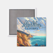 マリブカリフォルニアロサンゼルスエルマタドールビーチ マグネット (正面/裏面)