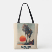 マリブカリフォルニアヴィンテージ旅行ポスター トートバッグ (裏面)