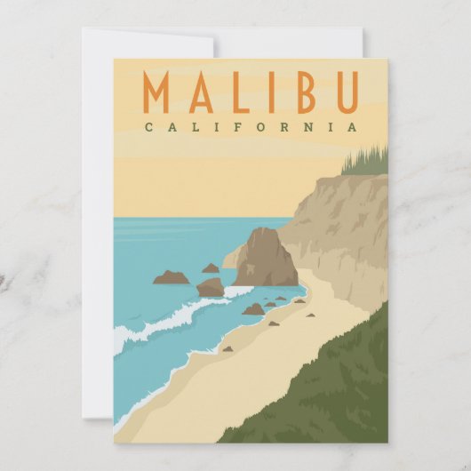 マリブカリフォルニア 招待状 (正面)