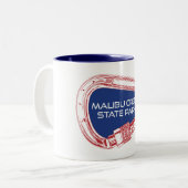 マリブクリーク州パークロック登山カラビナー ツートーンマグカップ (正面左)