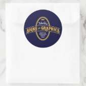 マリブシンボルや象徴&グラフィックステッカー ラウンドシール (バッグ)