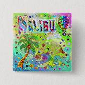 マリブタイムレスメロディボタン 缶バッジ (正面)