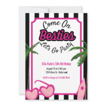 マリブドール誕生日白黒ストライプトロピカル