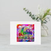 マリブビスタハ表現グガキ 箔シーズンポストカード (立ち正面)