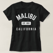 マリブビーチカリフォルニアエスト1991ヴィンテージレトロプル Tシャツ (デザイン正面)
