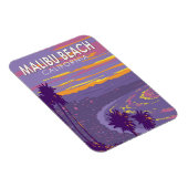 マリブビーチカリフォルニアトラベルアートヴィンテージ マグネット (右側)