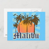 マリブビーチカリフォルニアCA ポストカード (正面/裏面)