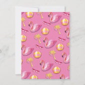 マリブビーチドールレトロ誕生日プールパーティー 招待状 (裏面)