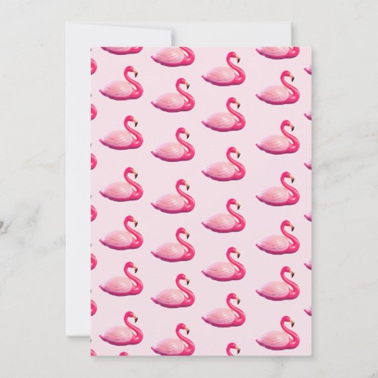 マリブビーチドールレトロ誕生日プールパーティー 招待状 (裏面)