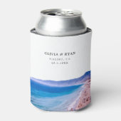 マリブビーチ結婚式の好意カスタム 缶クーラー (缶正面)