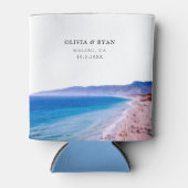 マリブビーチ結婚式の好意カスタム 缶クーラー (正面)