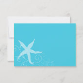 マリブブルーシーシェルスターフィッシュビーチ結婚式RSVP 出欠カード (裏面)