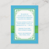 マリブブルー、ライムグリーンフローラエンクロージャカード エンクロージャーカード (裏面)