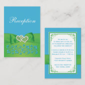 マリブブルー、ライムグリーンフローラエンクロージャカード エンクロージャーカード (正面/裏面)