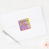 マリブラッキーゴールデンステッカー スクエアシール (封筒)