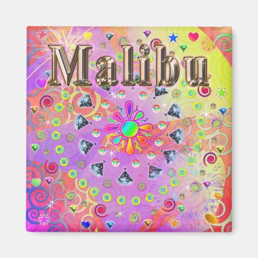 マリブラッキーゴールデンマグネット マグネット (正面)