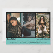 マリブリッジ4 | コンポジットカードのモデリング 招待状 (裏面)