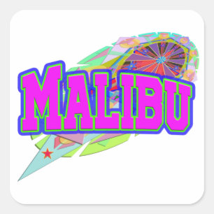 マリブ未来ステッカー スクエアシール