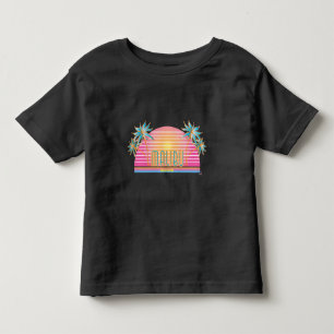 マリブ、カリフォルニア日曜日のヤシの木の写実的な幼児のTシャツ トドラーTシャツ