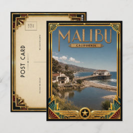 マリブ カリフォルニア アールデコ調 ゴールデンエイジ ポストカード