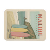 マリブ,カリフォルニア – Sun, Sand, and Surf マグネット (横)