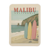 マリブ,カリフォルニア – Sun, Sand, and Surf マグネット (縦)