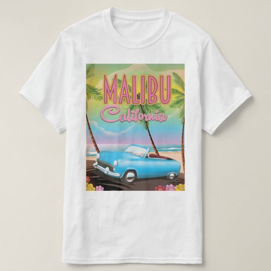 マリブ カリフォルニア Tシャツ (デザイン正面)