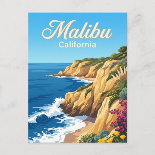 マリブ・コースト カリフォルニア ポストカード (正面)