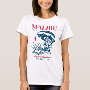 マリブ ビーチ ブライズメイド パーティー サマー ガールズ トリップ Tシャツ