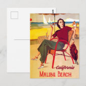 マリブ ビーチ ポストカード (正面/裏面)