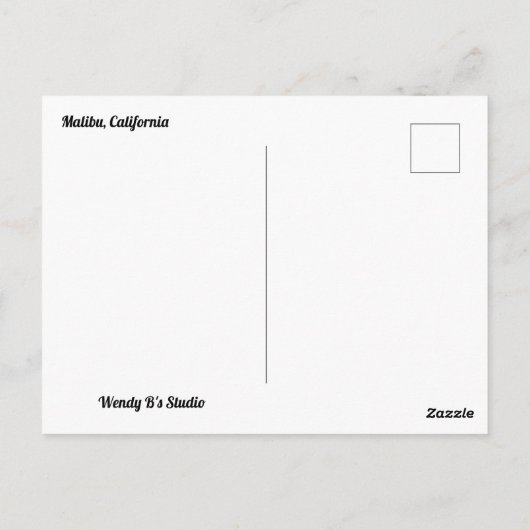 マリブ ポストカード (裏面)