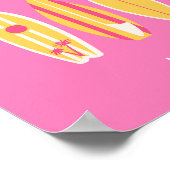 マリブ、マリブビーチ、カリフォルニア名門私立校風の、ピンク ポスター (角)