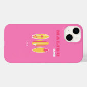 マリブ、マリブビーチ、カリフォルニア名門私立校風の、ピンク Case-Mate iPhoneケース (裏面 (横))