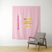 マリブ、マリブビーチ、名門私立校風のピンク タペストリー (インサイチュ)