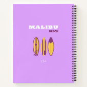 マリブ、マリブ名門私立校風のビーチ名門私立校風の、ガール、紫 ノートブック (裏面)