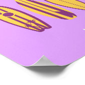 マリブ、マリブ名門私立校風のビーチ名門私立校風の、ガール、紫 ポスター (角)