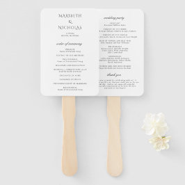 マリベスエレガントモダン結婚式 プログラム ハンドファン