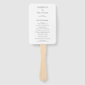 マリベスエレガントモダン結婚式 プログラム ハンドファン (正面)